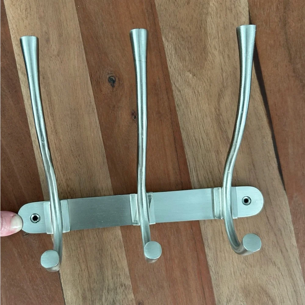 Anthropologie Quinn Hook Rack in Brushed Silver